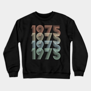 Vintage 1975 45th Birthday Gift idea Men Women Crewneck Sweatshirt